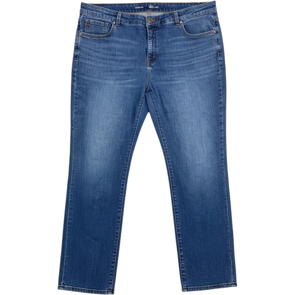 Style & Co Womens Straight Leg Jeans Blue Medium Wash Denim Size 20W Stretch
